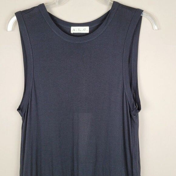 A.L.C. Black Sleeveless Cut Out Back Casual Dress With Pockets Viscose Size M - Picture 2 of 12